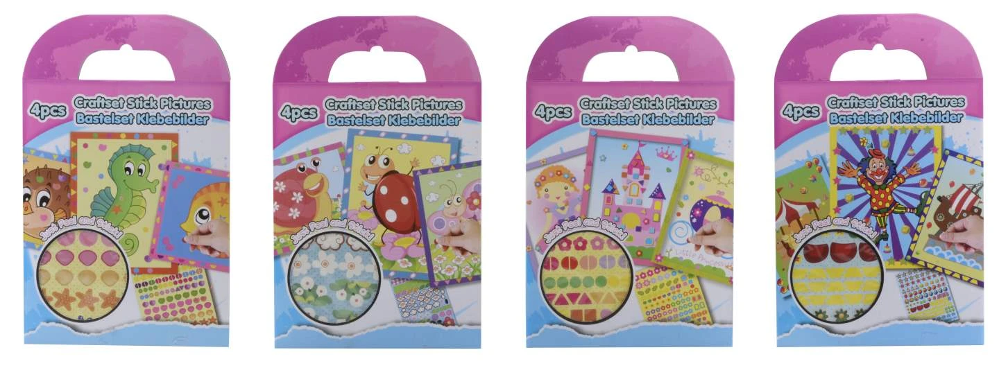 Knutselset Plakplaatjes 4 Knutselset Plakplaatjes - Afbeelding 2