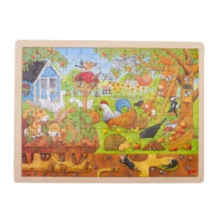Houten Puzzel Tuin -Auto Winkel legpuzzel goki 57743 1