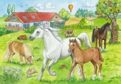 Op De Manege – Puzzelbox Ravensburger 2 X 24 Stukjes -Auto Winkel op de manege puzzelbox ravensburger 2