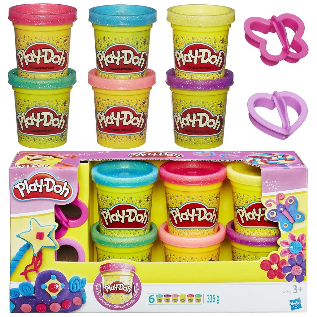 Play-Doh Klei Boetseerklei Sparkle Collection 6-pack PlayDoh 5 Play-Doh Klei Boetseerklei Sparkle Collection 6-pack PlayDoh - Afbeelding 3