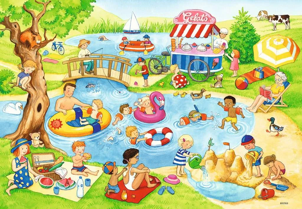 Plezier Aan Het Meer – Puzzelbox Ravensburger 2 X 24 Stukjes 5 Plezier Aan Het Meer – Puzzelbox Ravensburger 2 X 24 Stukjes - Afbeelding 3