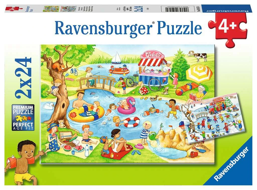Plezier Aan Het Meer – Puzzelbox Ravensburger 2 X 24 Stukjes 3 Plezier Aan Het Meer – Puzzelbox Ravensburger 2 X 24 Stukjes