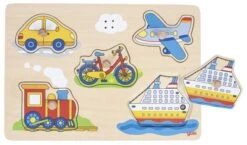 Noppenpuzzel Met Geluiden: Voertuigen -Auto Winkel puzzel met geluiden voertuigen goki 57519