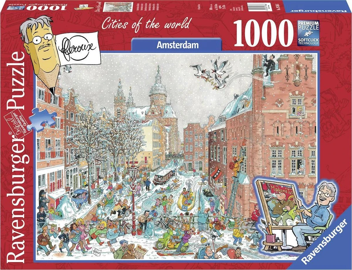 Ravensburger Puzzel Fleroux Amsterdam-in-de-winter 1000-stukjes 3 Ravensburger Puzzel Fleroux Amsterdam-in-de-winter 1000-stukjes