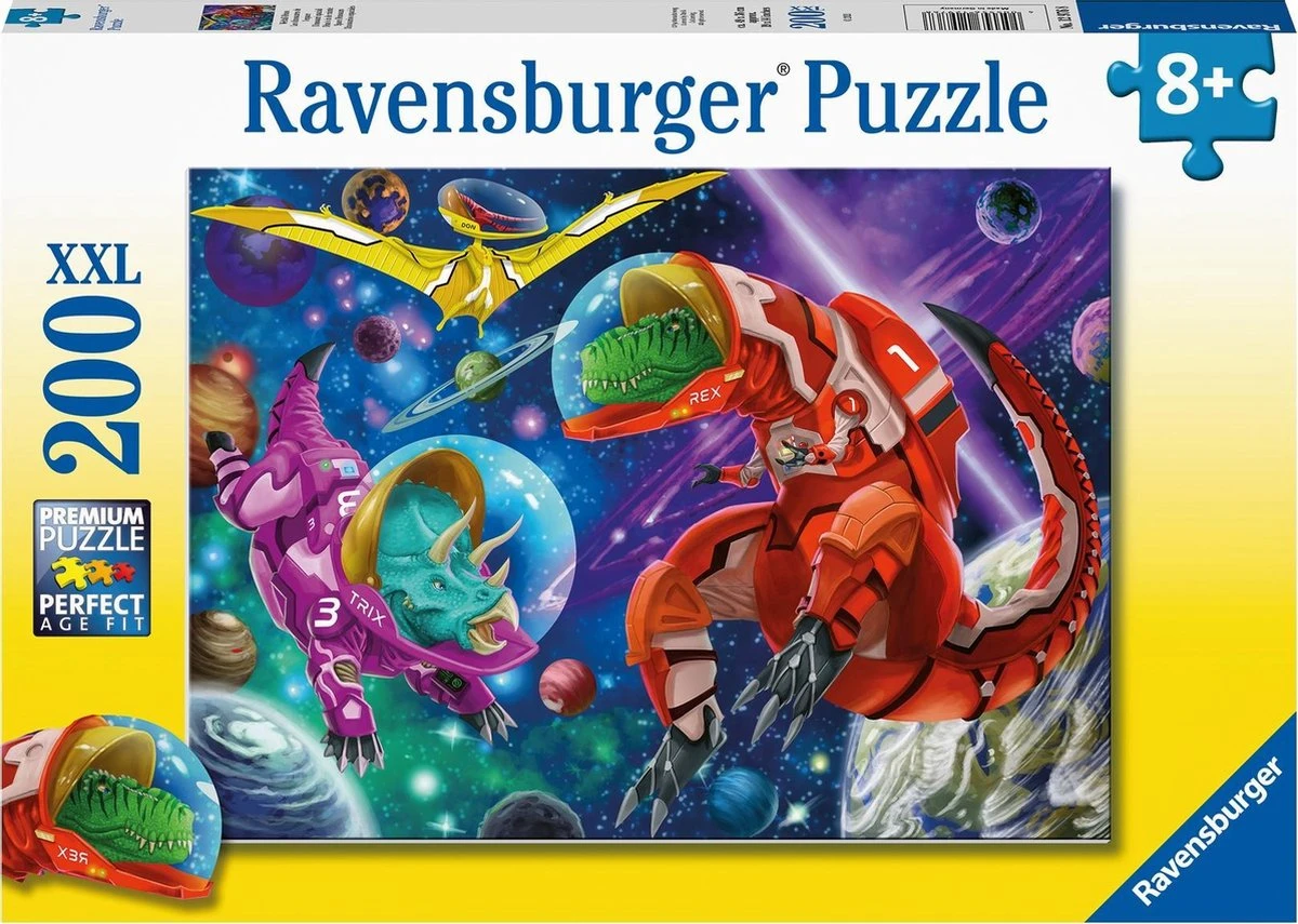 Dino’s In De Ruimte Puzzel Ravensburger 129768 200 Stukjes XXL 3 Dino’s In De Ruimte Puzzel Ravensburger 129768 200 Stukjes XXL
