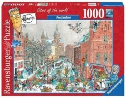 Ravensburger Puzzel Fleroux Amsterdam-in-de-winter 1000-stukjes 6 Ravensburger Puzzel Fleroux Amsterdam-in-de-winter 1000-stukjes -Auto Winkel ravensburger puzzel amsterdam in de winter fleroux legpuzzel 3