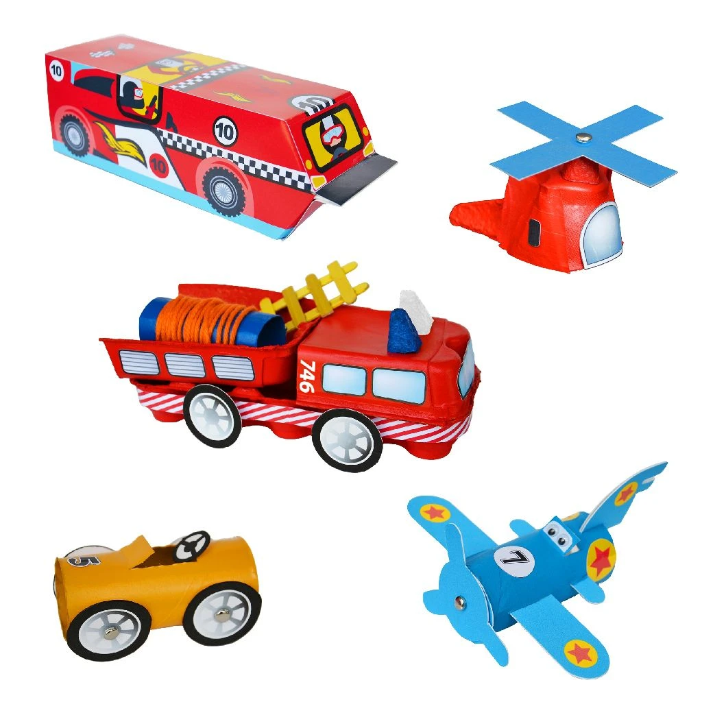 Re-cycle-me Cars & Planes Recycle Set Knutselset 4 Re-cycle-me Cars & Planes Recycle Set Knutselset - Afbeelding 2