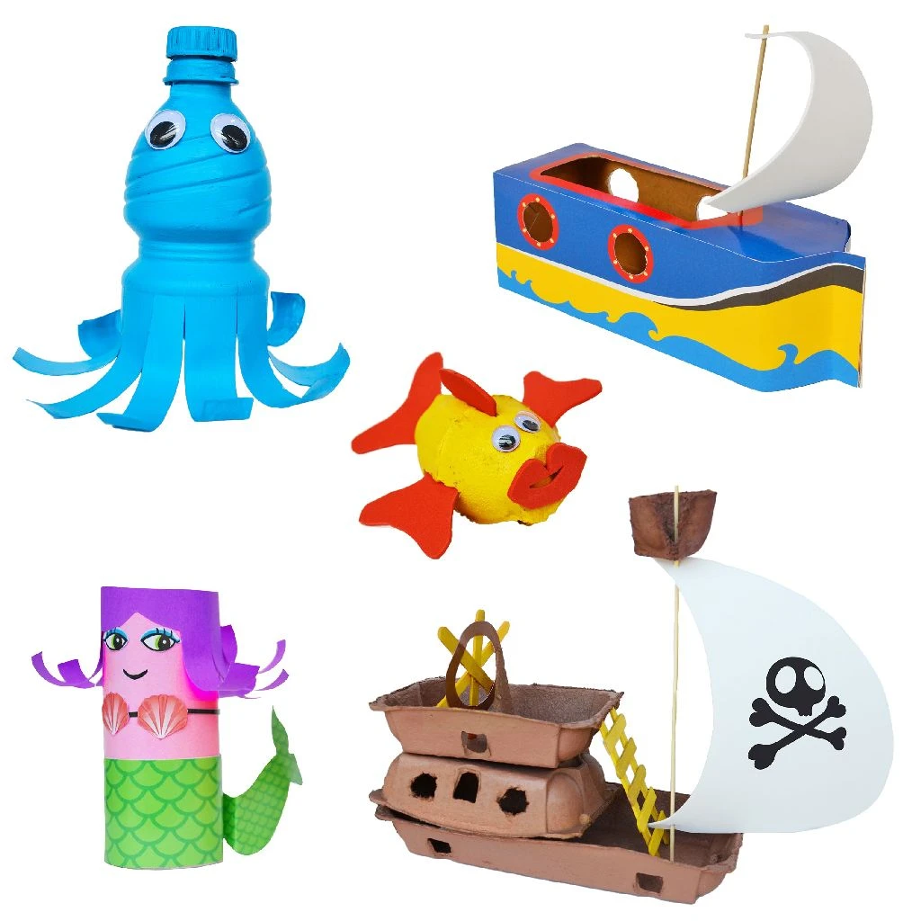 Re-cycle-me Ocean Recycle Set Knutselset 4 Re-cycle-me Ocean Recycle Set Knutselset - Afbeelding 2