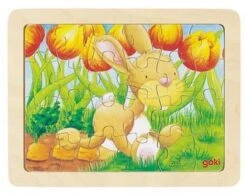 Set Houten Puzzels Dieren , 6 Delig -Auto Winkel set houten puzzels goki 57807 1 1