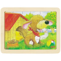Set Houten Puzzels Dieren , 6 Delig -Auto Winkel set houten puzzels goki 57807 3
