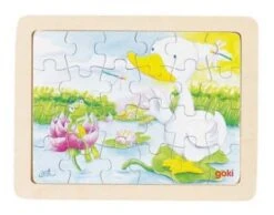 Set Houten Puzzels Dieren , 6 Delig -Auto Winkel set houten puzzels goki 57807 5